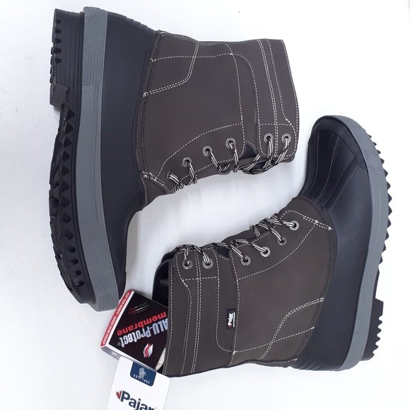 Pajar Canada -40C Waterproof Boots Mens Size 10 M Brown Wool Blend - Picture 15 of 16